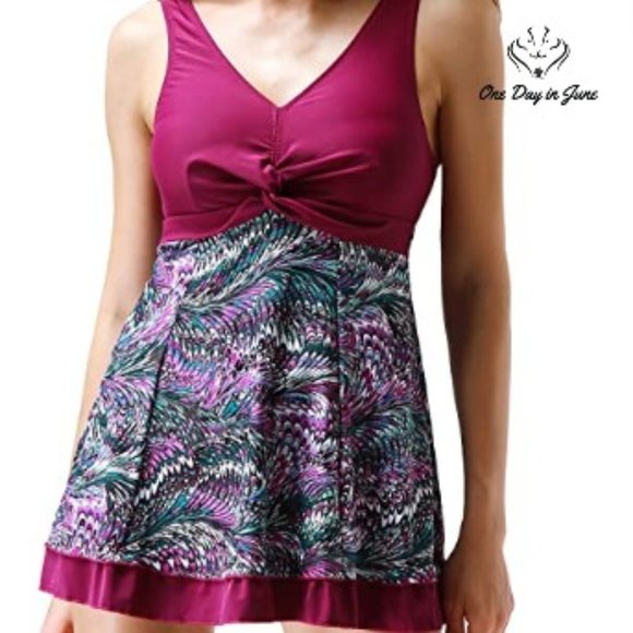 Wantdo Other - Wantdo Plus Size Modest Vintage Peacock One Piece